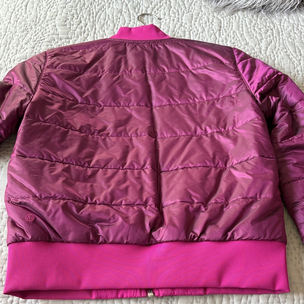Vibrant Magenta Reversible Bomber Jacket - Picture 2 of 5